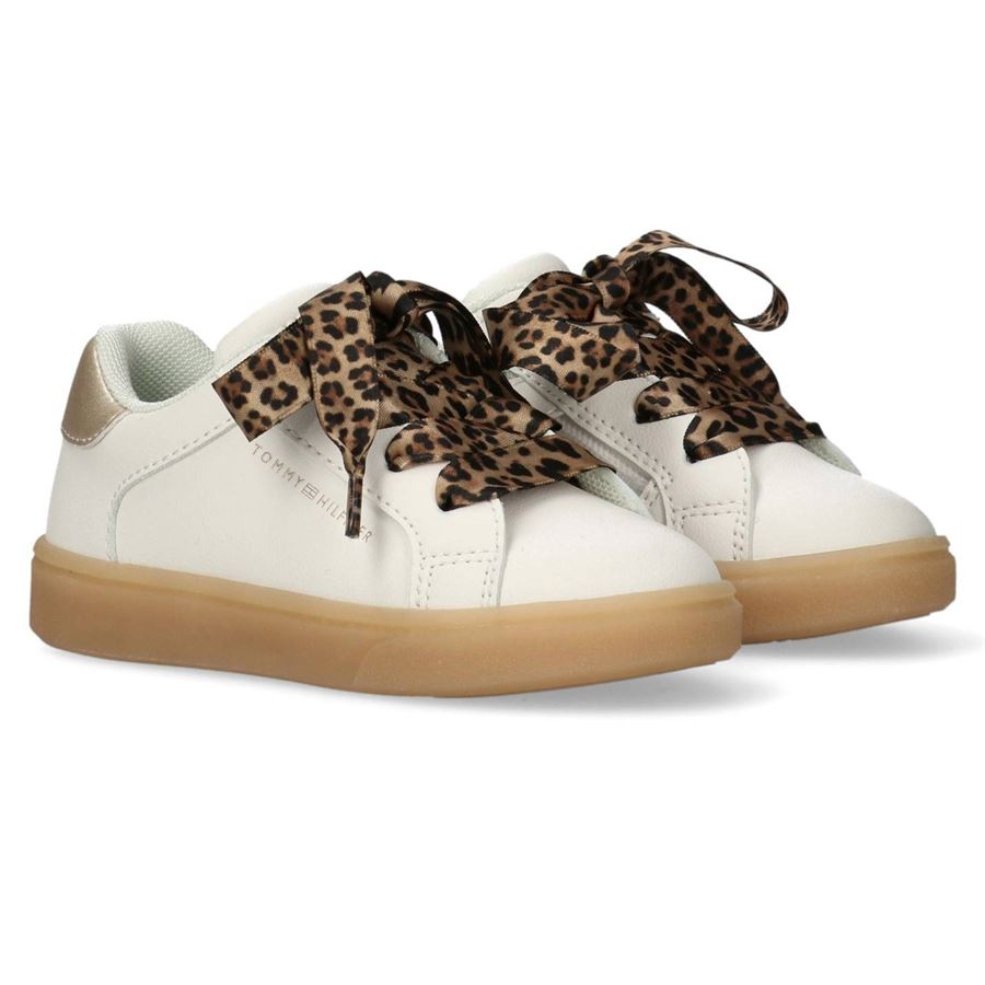 Sneakers da bambina con zip e lacci animalier Tommy Hilfiger | T1A9342301355X024